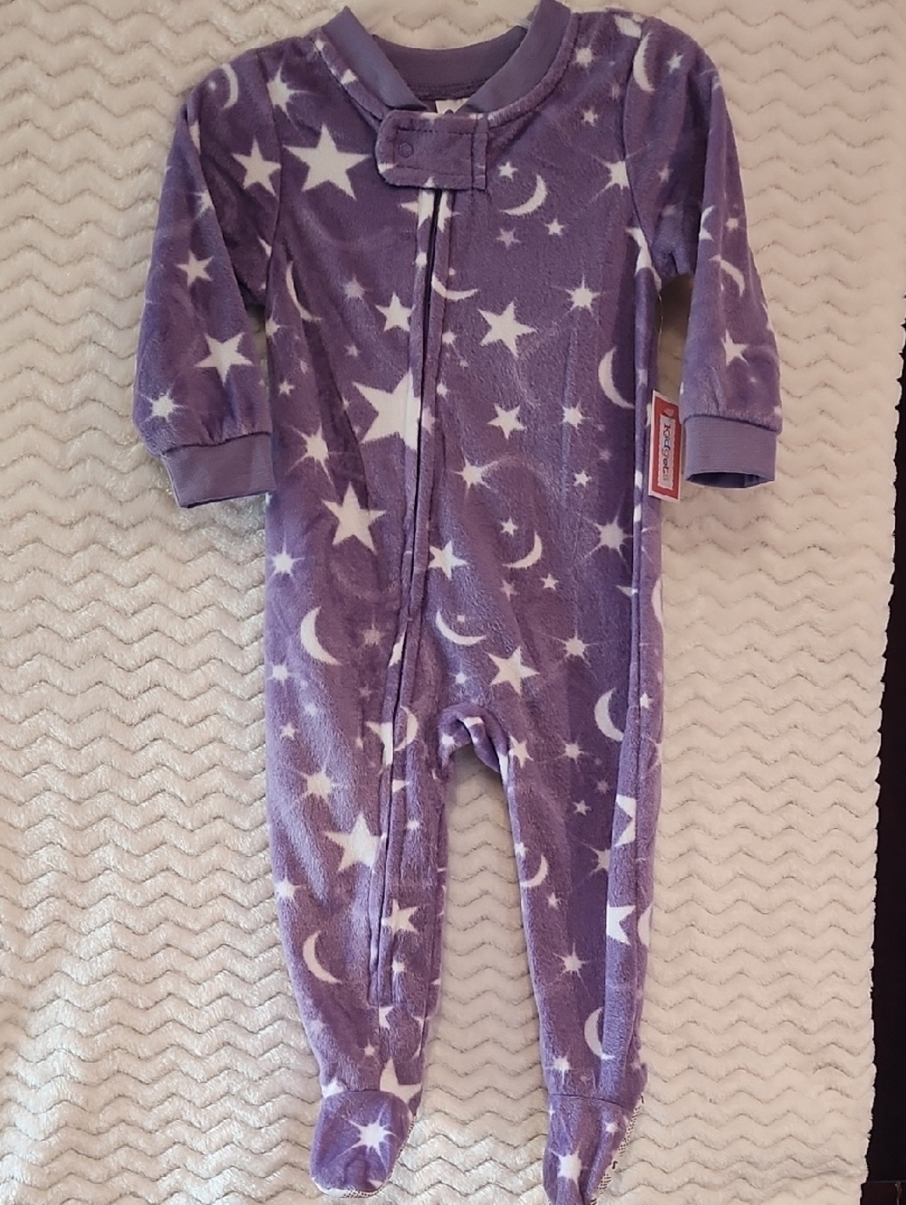 Kidgets Purple Star & Moon Footed One-Piece Pajamas